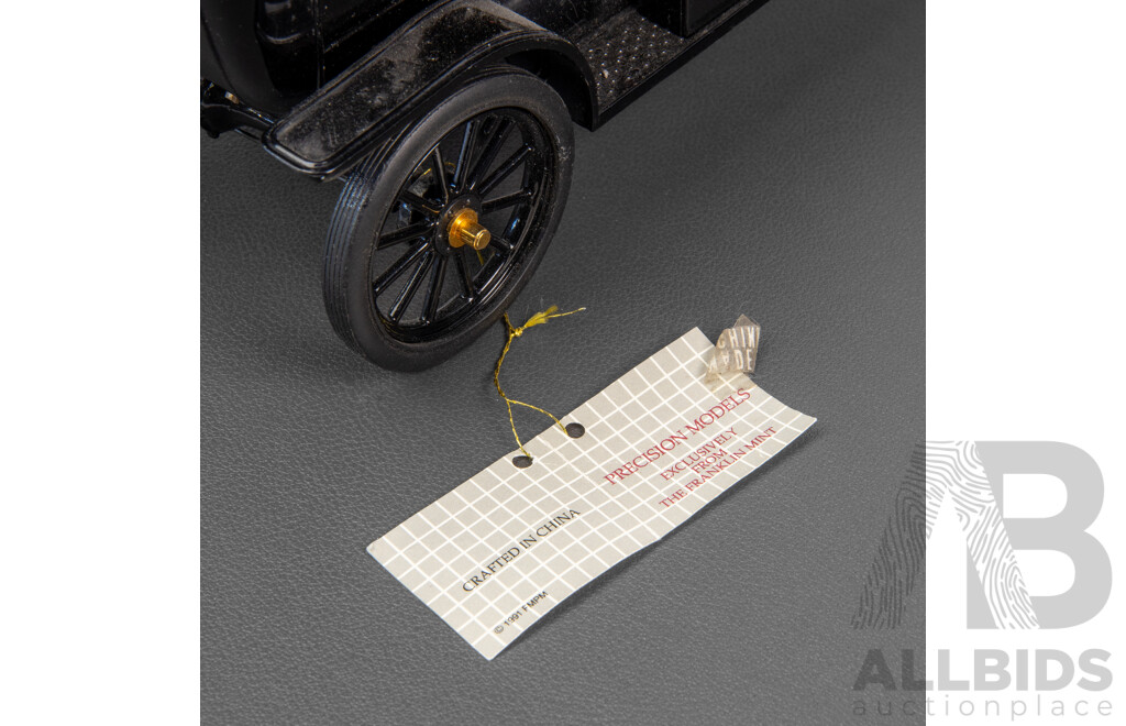 Five Franklin Mint Diecast Classic Cars Including 1913 Ford Model T, 1907 Rolls Royce Silver Ghost, 1911 Rolls Royce Tourer, 1905 Rolls Royce Open Top, 1904 Mercedes Simplex