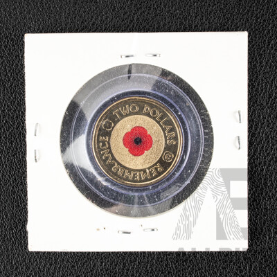Australian RAM 2012 UNC Two Dollar, Red Poppy Remembrance 'C' Mint Mark