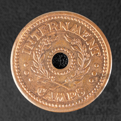 Australian World War Two UNC Five Shilling Internment Camp Coin