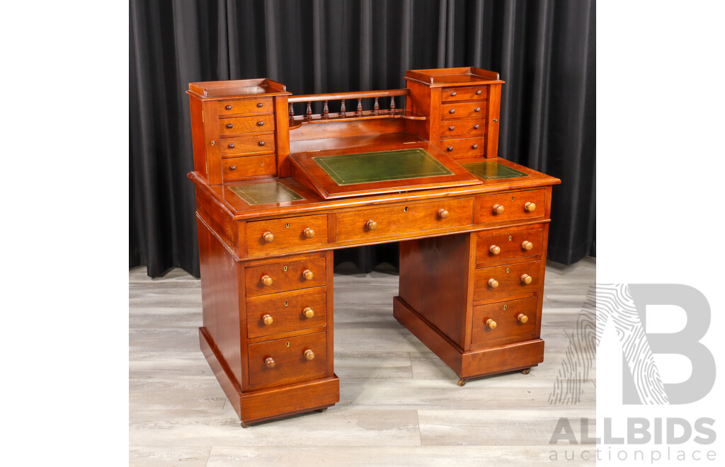 Victorian Walnut Dickens Desk