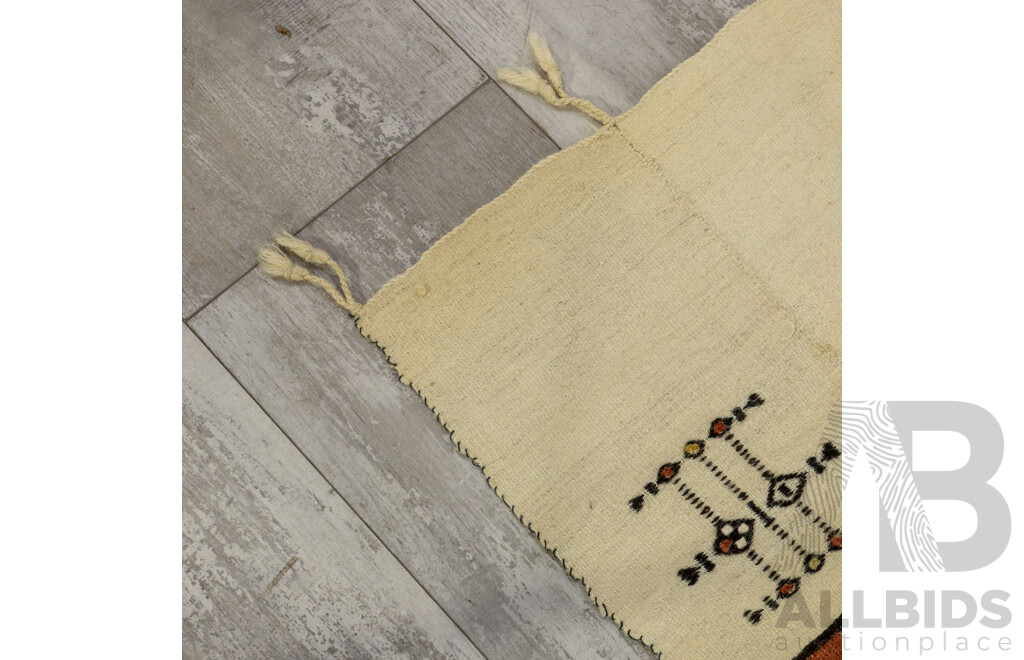 Absolutely Wonderful Antique Hand Woven & Stitched African Fulani (Khasa) Sheep's Wool & Cotton Blanket, 243 x 123 cm (approx)