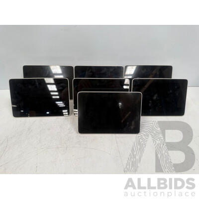 7x Poly TC8 Touch Panels + Just Mini 5000 Light Board + Assorted Power Cables + 1x Stand