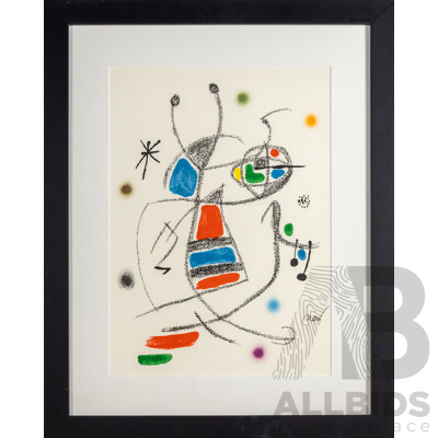 Joan Miro,  (20th Century, Spanish 1893-1983), 'Maravillas (Wonders) XVII' 1975, Colour Lithograph, Edition of 1500 (un-numbered), Signed in Stone, 48.5 x 34.5 cm (sight) 49.5 x 35.5 cm (sheet), 69 x 55 cm (frame)