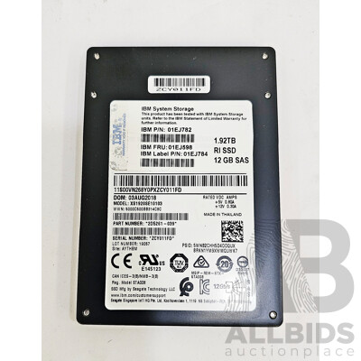 IBM (01EJ782) System Storage 1.92TB SAS 12Gbps 2.5-Inch Solid State Drive