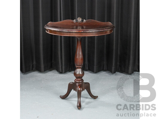 Reproduction Mahogany Demi Lune Hall Table