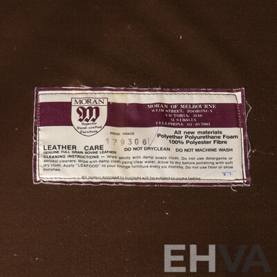 Pair of Moran Ox Blood Leather Chesterfield Two-Seater Lounges