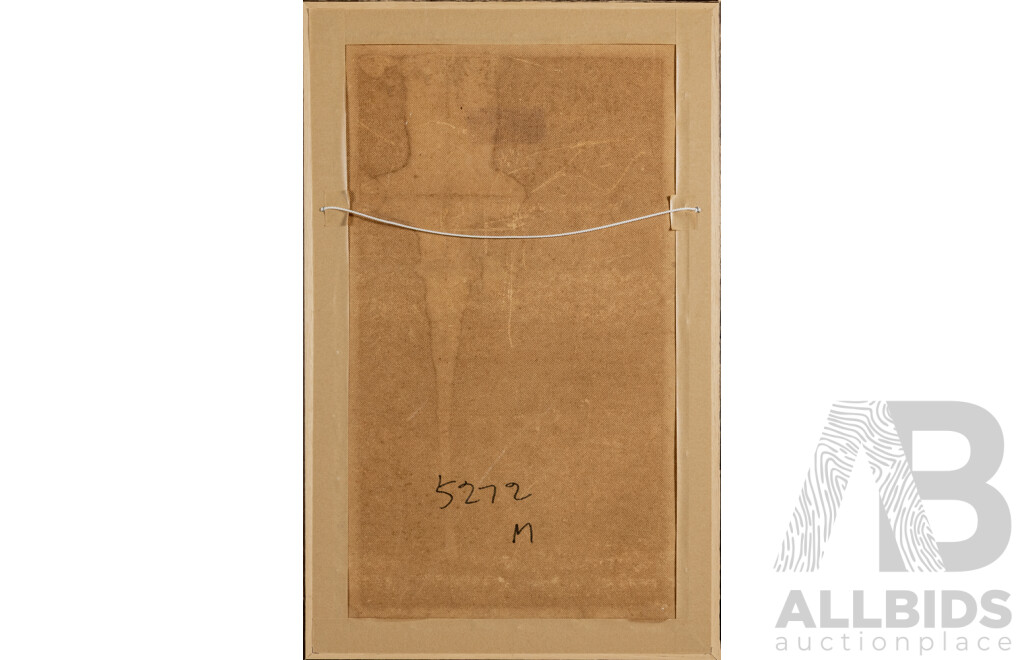 Ch'iu Ying (Ming Dynasty, 1509-1552, Jiangsu, China), A Pine Shaded Pavilion, Vintage Reproduction Print After Original, 67 x 43 cm (frame)