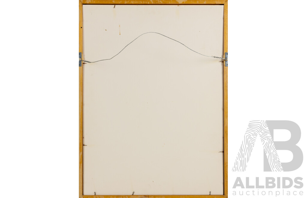 Joe Nalo (20th Century, Papua New Guinean, 1951-), Ancestral Echoes (1992), Signed & Dated Watercolour, 73 X 55 Cm (Frame)