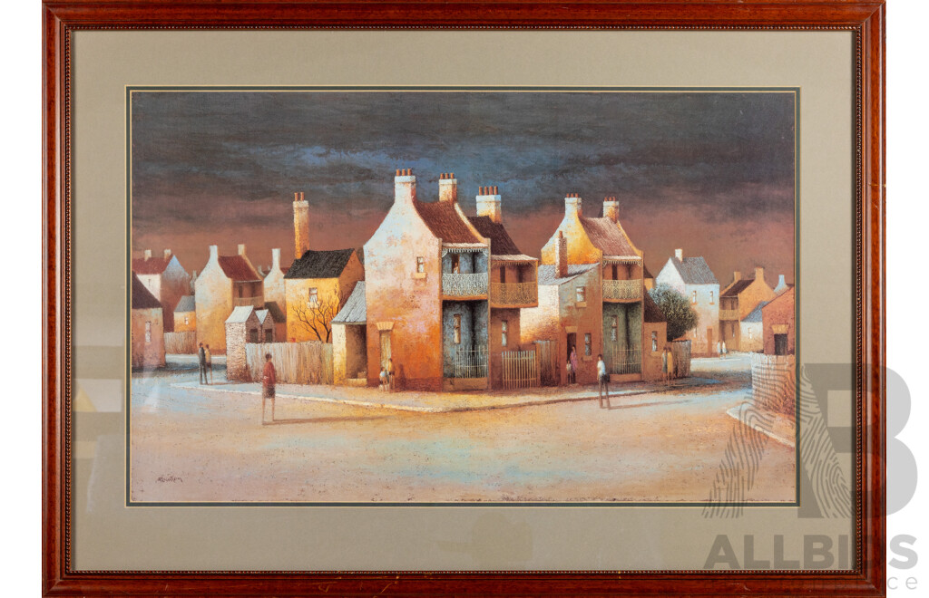 John Pointon (20th Century, Australian, 1936-), Paddington Block, Reproduction Print After Original Oil, 68 X 96 Cm (Frame)