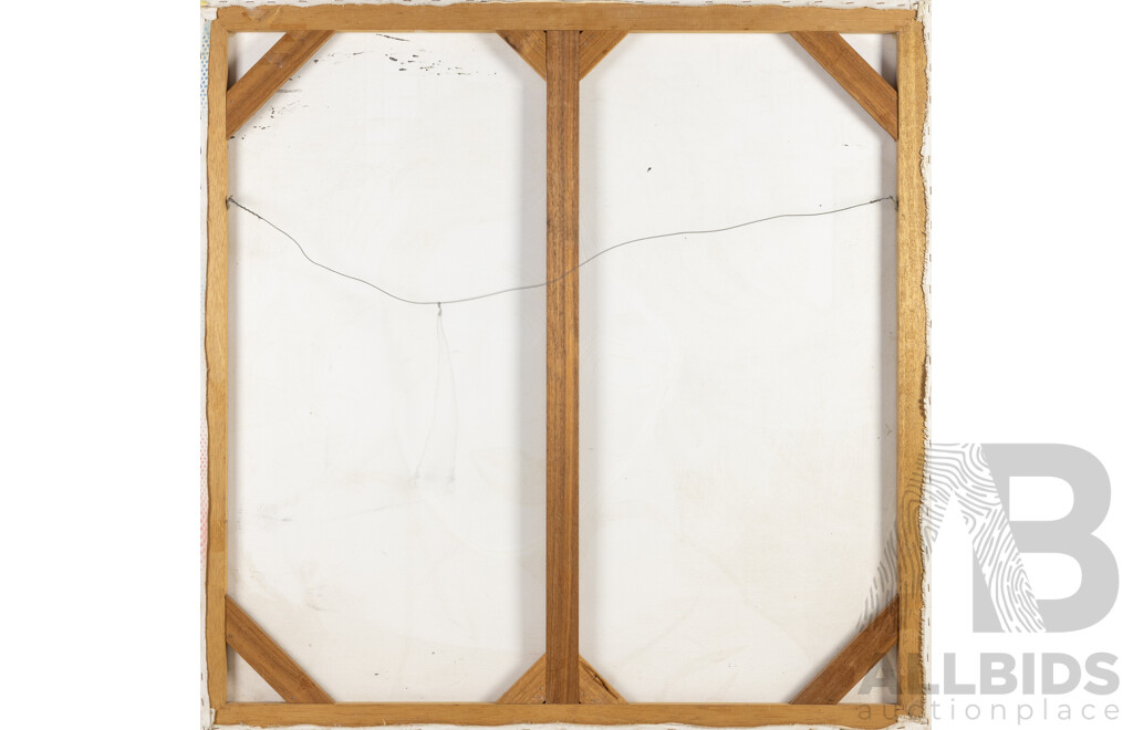 After Roy Lichtenstein, (20th Century, American, 1923-1997), M-Maybe, Reproduction Colour Offset Print on Canvas After 1965 Original, 100 x 100 cm