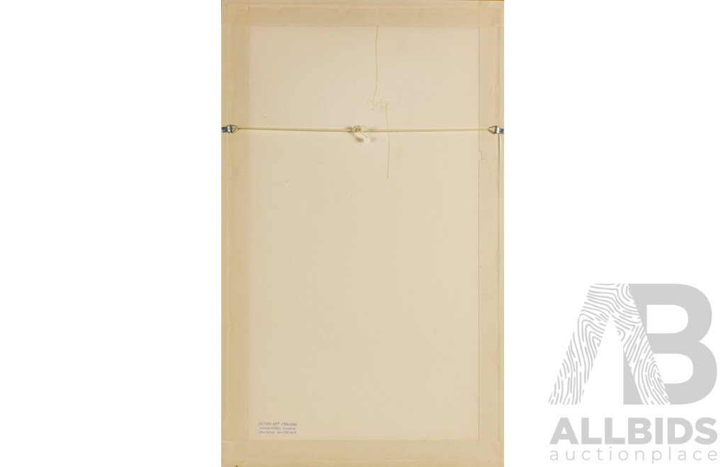 Frances Powrie, (20th Century, Australian), Chimney Sweep (1990), Wonderful Original Signed and Editioned Linocut, 84 x 51 cm (frame)