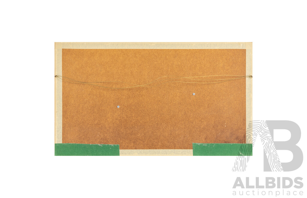 Artist Unknown (20th Century), Galloping Trio of Horse, Mid Century Copper-Style Horses on Textile Backboard, 43H x 73W cm (frame)