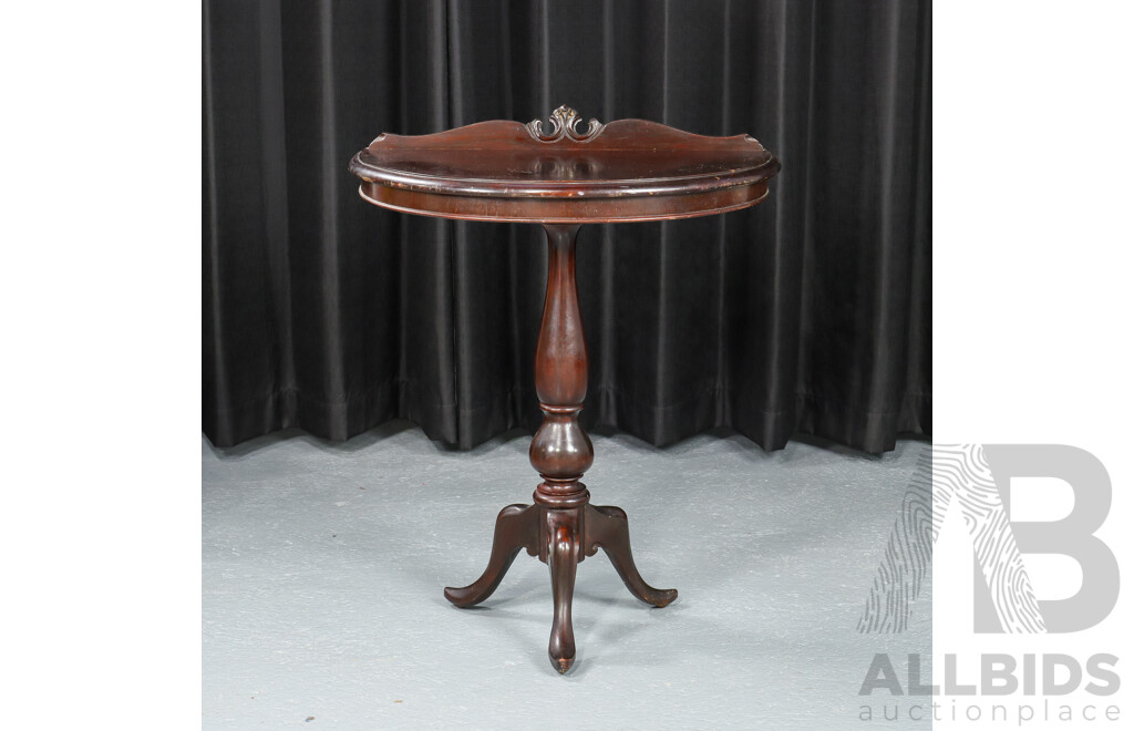 Reproduction Mahogany Demi Lune Hall Table