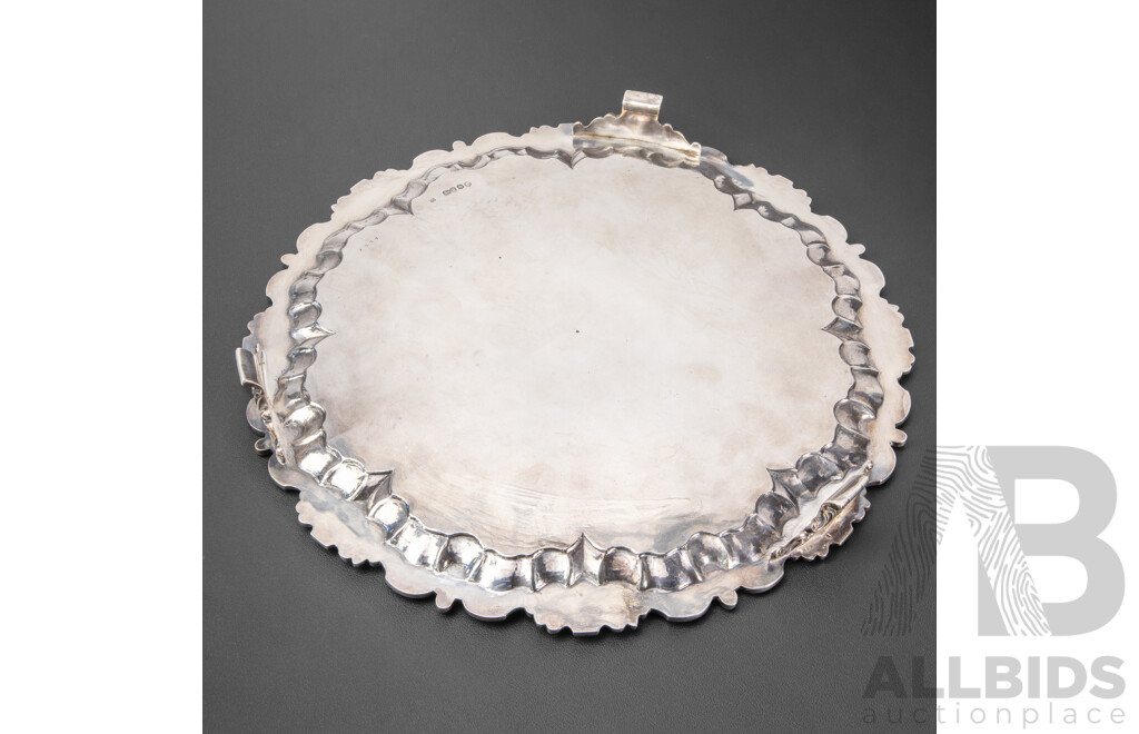 Ornate Victorian Sterling Silver Presentation Salver, Samuel Hayne & Dudley Cater, London 1853 - Presented to W.H. Downey, Queanbeyan 1858