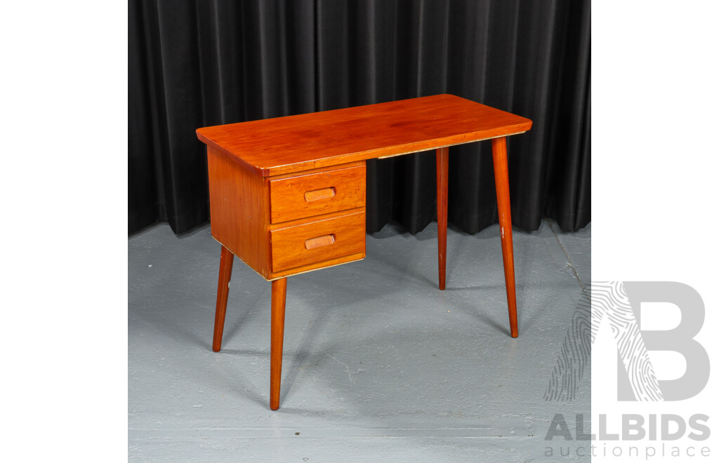 Vintage School Desk with Two Drawers