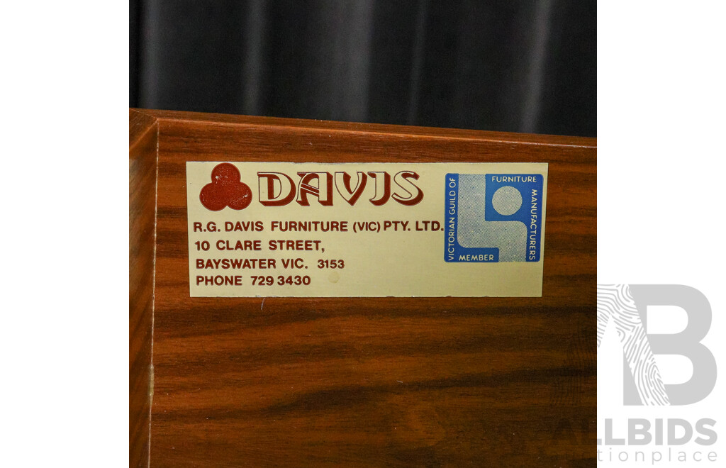 Pair of Vintage Oak Two Drawer Bedside Chests by Davis Furniture