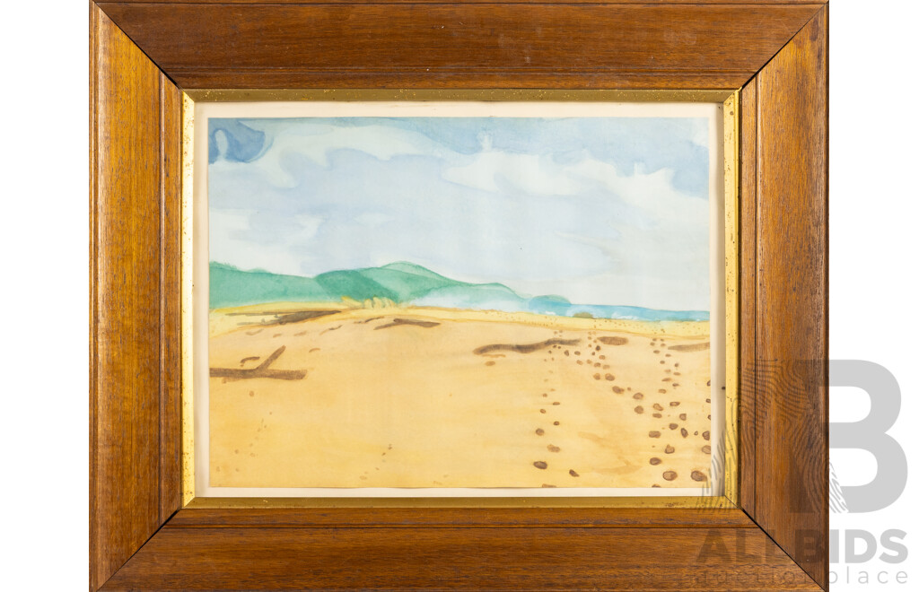 Artist Unknown (20th Century), Coastal Scene I and II, Vintage Pair of Watercolours, 56W x 69W cm (frames) (2)