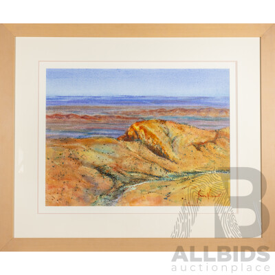 Jan Vincent (20th Century, Australian, 1935-), I Love a Sunburnt Country (By the Water), Original Watercolour, 90 X 109 Cm (Frame)