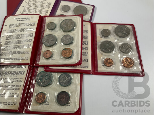 Six Australian RAM UNC Coin Sets Including 1976, 1977, 1978, Three 1981