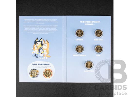 Australian RAM 2024 and 2026 Bluey One and Two Dollar Coin Sets