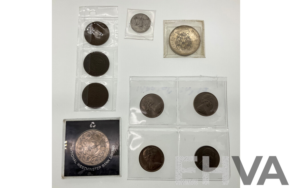 Three Australian KGV Pennies Including 1911, 1912, 1920 Four High Grade Twenty Cents, 1966, 1967, 1970, 1973, United Kingdom 1977 Jubilee Crown, 1980 Queen Mother Crown, Austria 1947 One Shilling