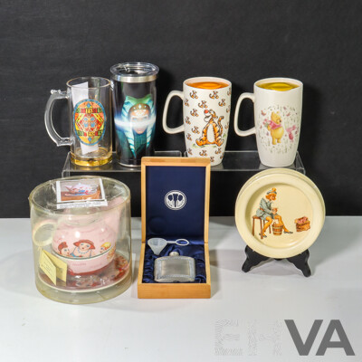 Vintage Royal Doulton Bowl, Woman Peeling Potatoes D5187, Sharon Dold Tea for One 'Gossipers'' Harry Potter Beer Mug, Winnie the Pooh Sipper Cups, Siam Pewter Hip Flask, Star Wars Thermos