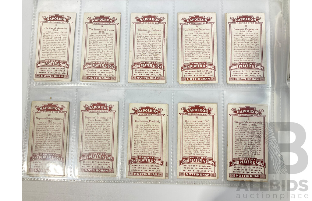 Australian 1968 COA Two Dollar Note, Phillips/Randall, 1977 Test Centenary Stamp Block with John Player Napoleon Cigarette Card Set