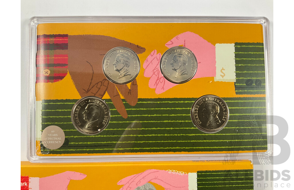 Australian RAM 2026 Four UNC One Dollar Coin Set, Sixty Years of Decimal Currency, Privy Marks