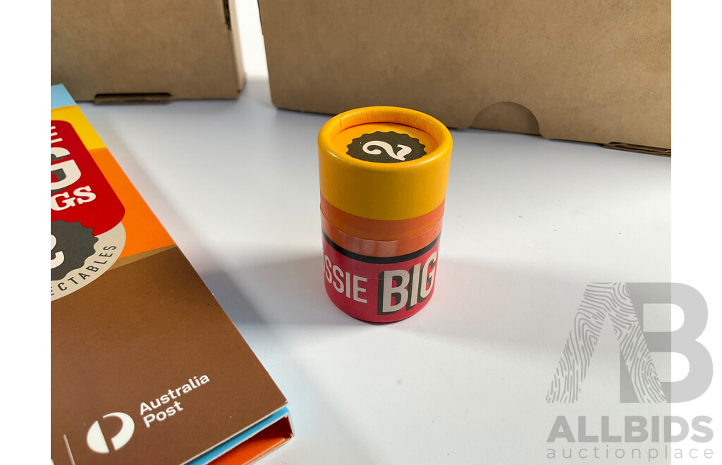 Two Australian RAM 2025 Aussie Big Things Series Two, One Dollar Coin Tubes and Folders