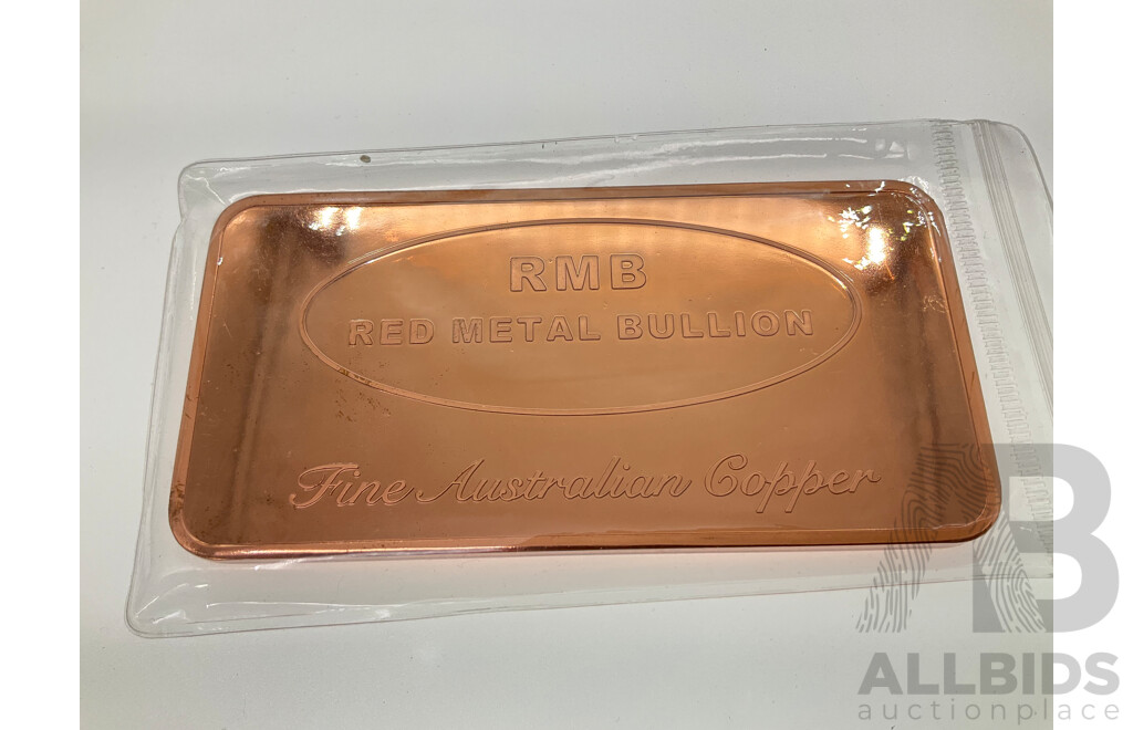 Red Metal Bullion Ten Ounce Copper Ingot