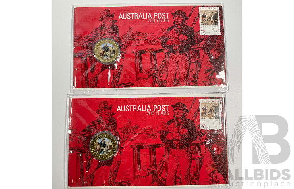 Three Australian Zoos 150 Years of Melbourne Zoo PNCs, Two Australia Post 200 Years PNCs, USA 1971 Five Proof Coin Set