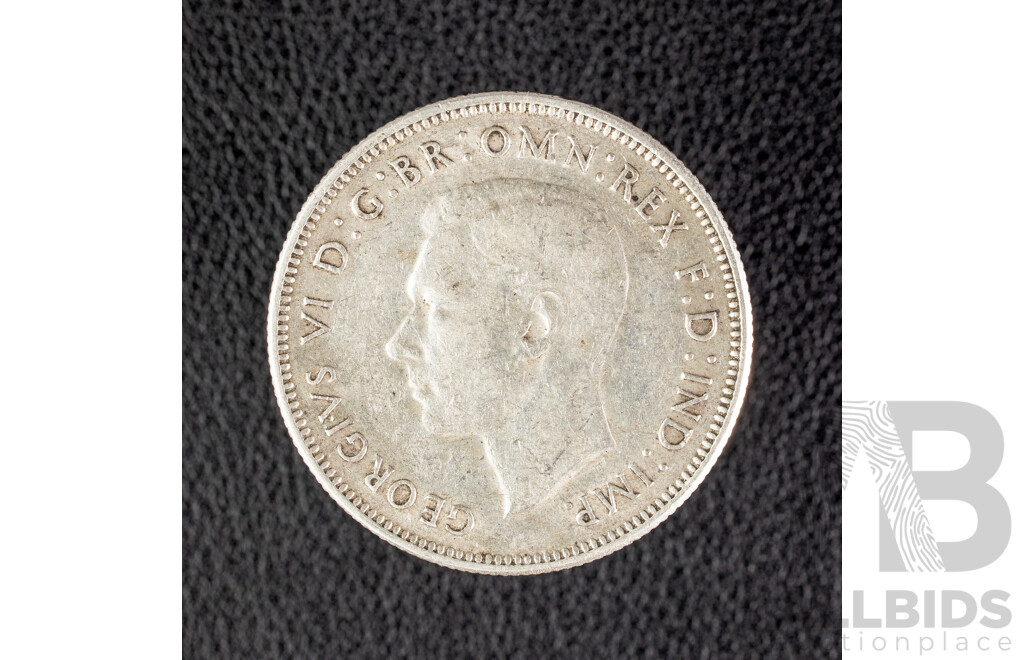 Australian 1942 KGVI Silver Florin .925