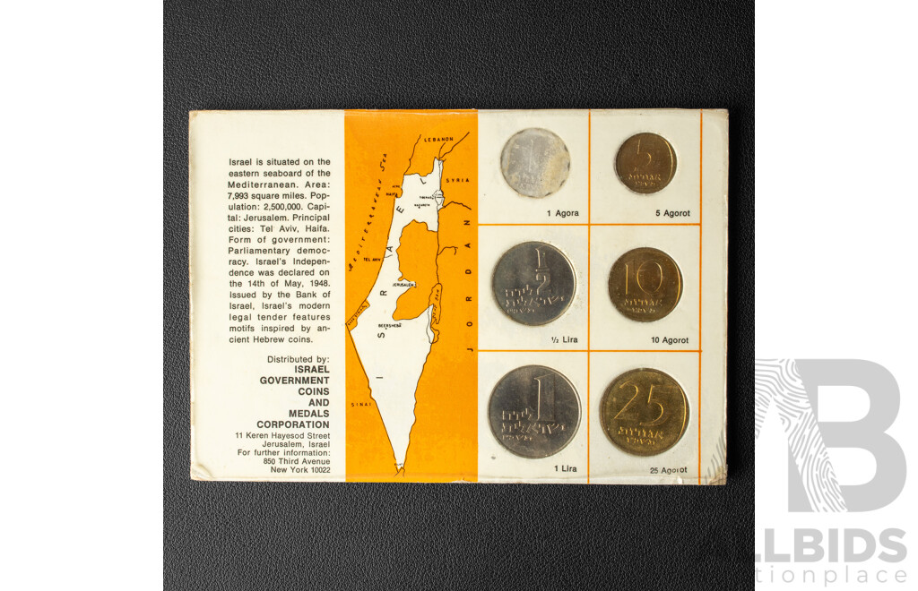 Isreal 1966 Six Proof Like Coin Set