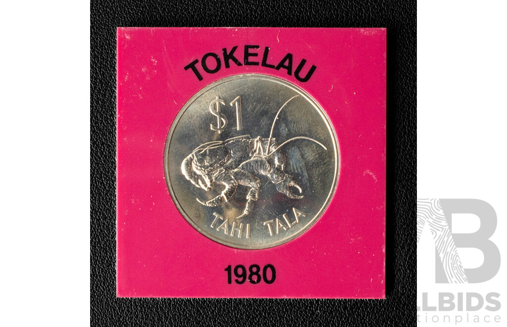 New Zealand/Tokelau 1980 Silver One Dollar Coin .925