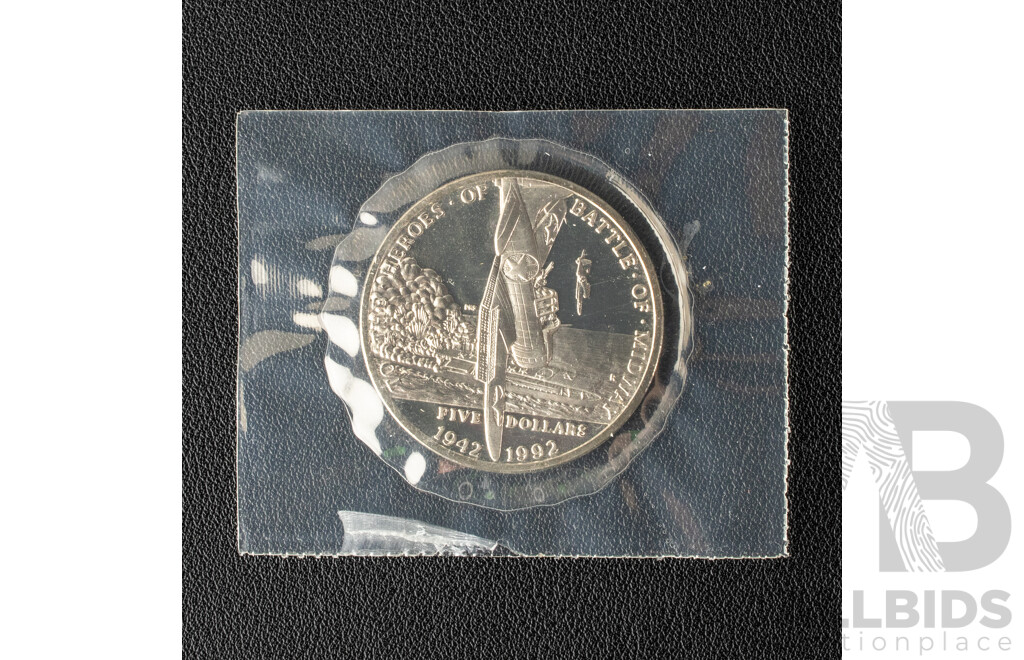 USA 1992 Five Dollar Coin, Battle of Midway