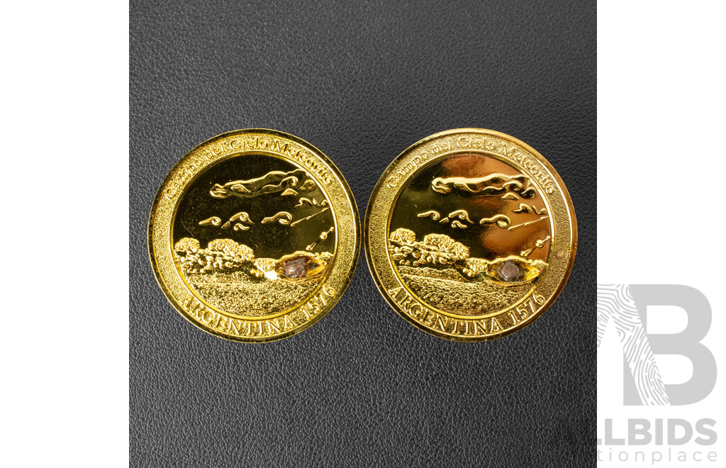 Two Argentina Campo Del Cielo Meteorite Coins