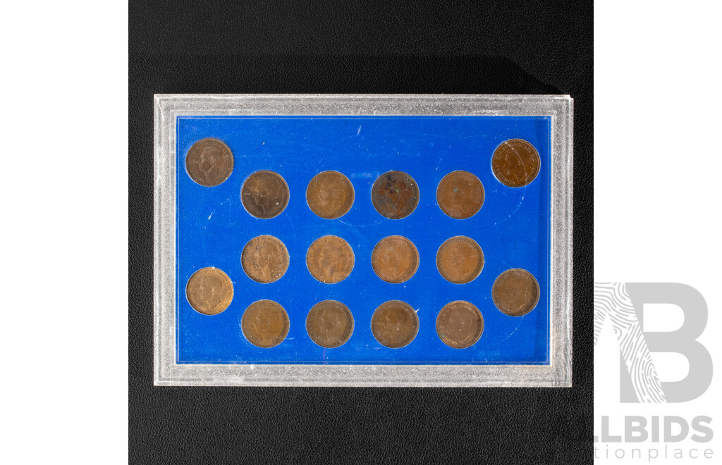 United Kingdom 1937 - 1952 KGVI Farthing Set