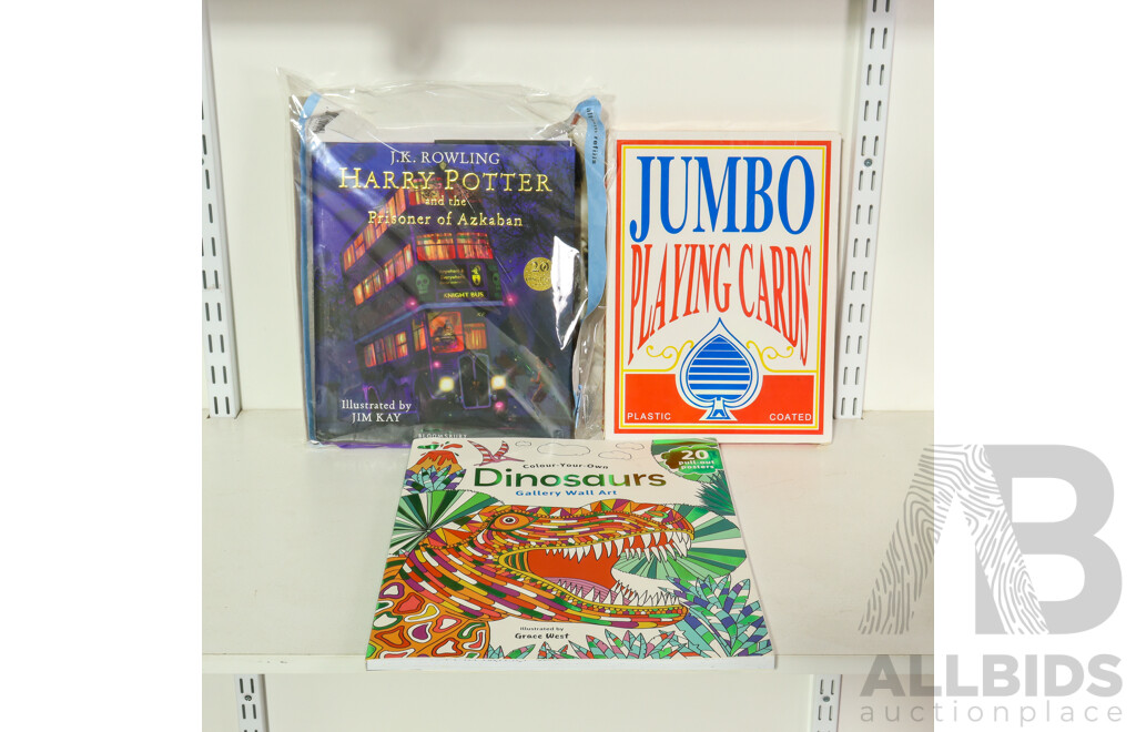 Harry Potter and the Prisoner of Azkaban, J.K. Rowling, Colour Your Own Dinosaurs Wall Gallery Book and Jumbo Playing Cards