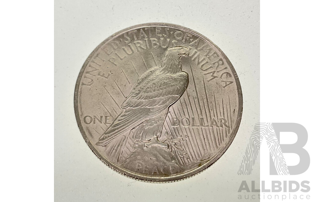 USA 1922 Silver Peace Dollar, Philadelphia Mint .900