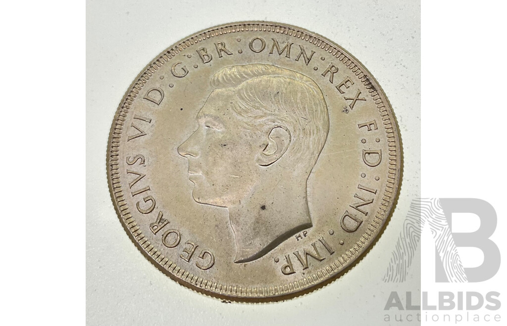 Australian 1937 KGVI Silver Crown, High Grade .925