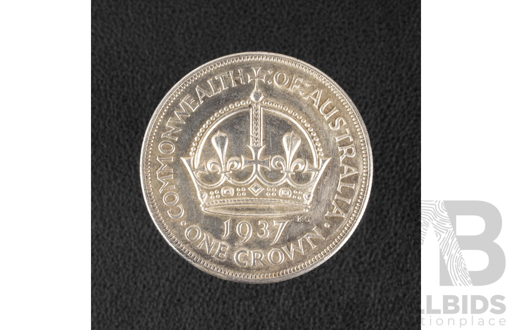 Australian 1937 KGVI Silver Crown .925