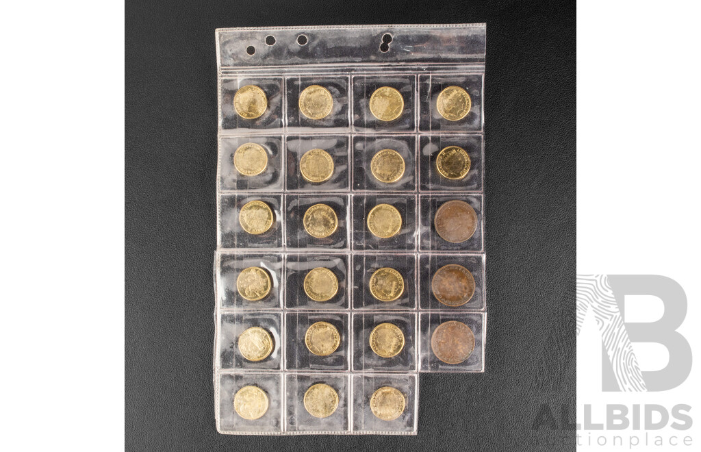 Twenty Australian Commemorative Two Dollar Coins Including Three 2016 Fifty Years Decimal Currency, Three 2012 Remembrance, 2017 Possum Magic, 2018 Commonwealth Games, Three 1914 Half Pennies