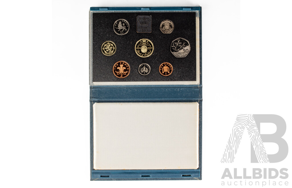 Coinage of Great Britain and Northern Ireland 1977 and 1982 Coin Sets with United Kingdom 1994 Proof Coin Set