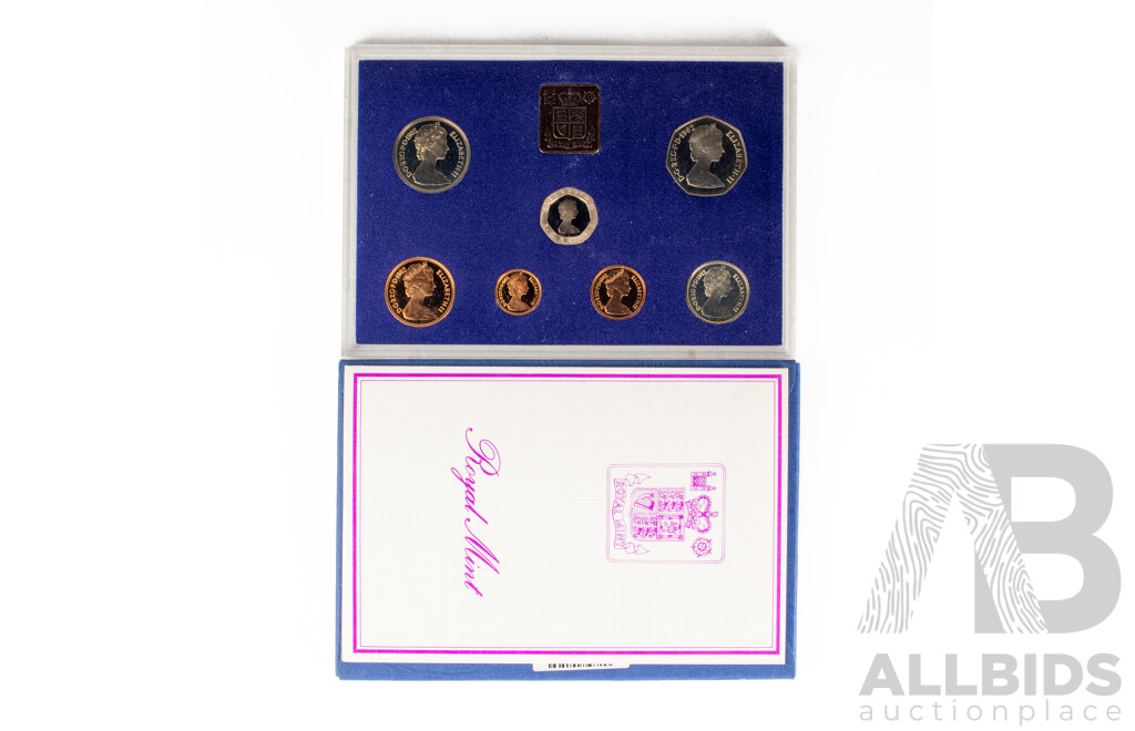 Coinage of Great Britain and Northern Ireland 1977 and 1982 Coin Sets with United Kingdom 1994 Proof Coin Set