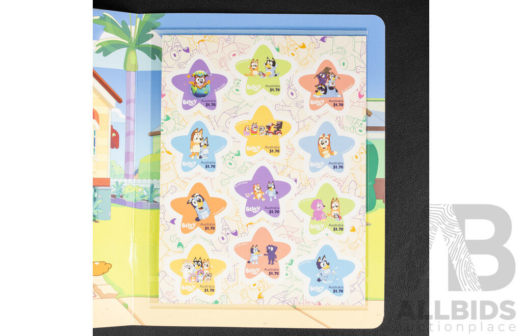 Three Australian 2026 Bluey Mint Stamp Packs