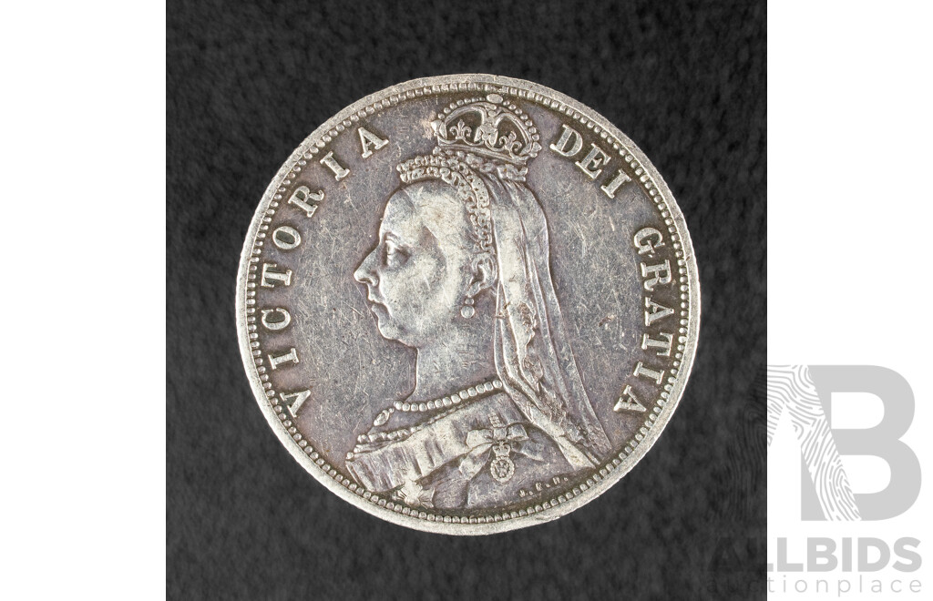 United Kingdom QV 1887 Silver Half Crown .925