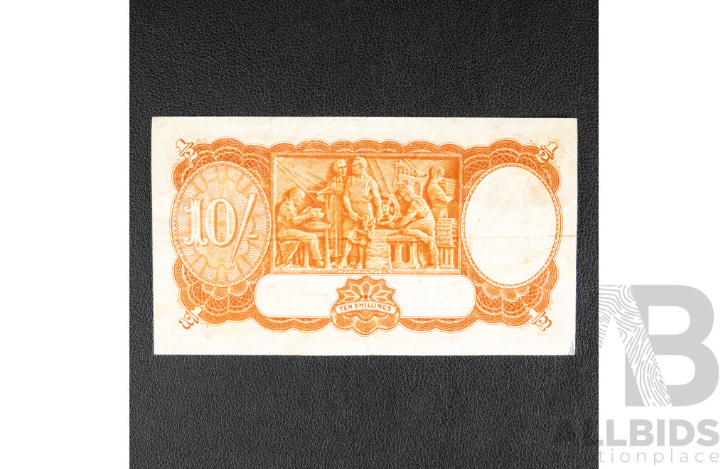 Australian 1939 Ten Shillings Note R13, Armitage/McFarlane F31 604027