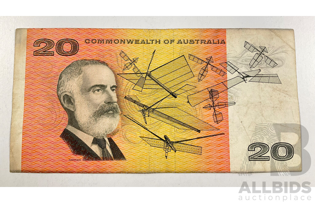 Australian 1966 Twenty Dollar Note, Coombs/Wilson R401a First Prefix XAA 426930