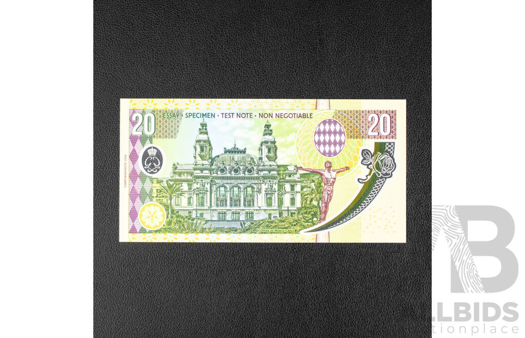 Monaco 2018 Fantasy Twenty Francs Banknote