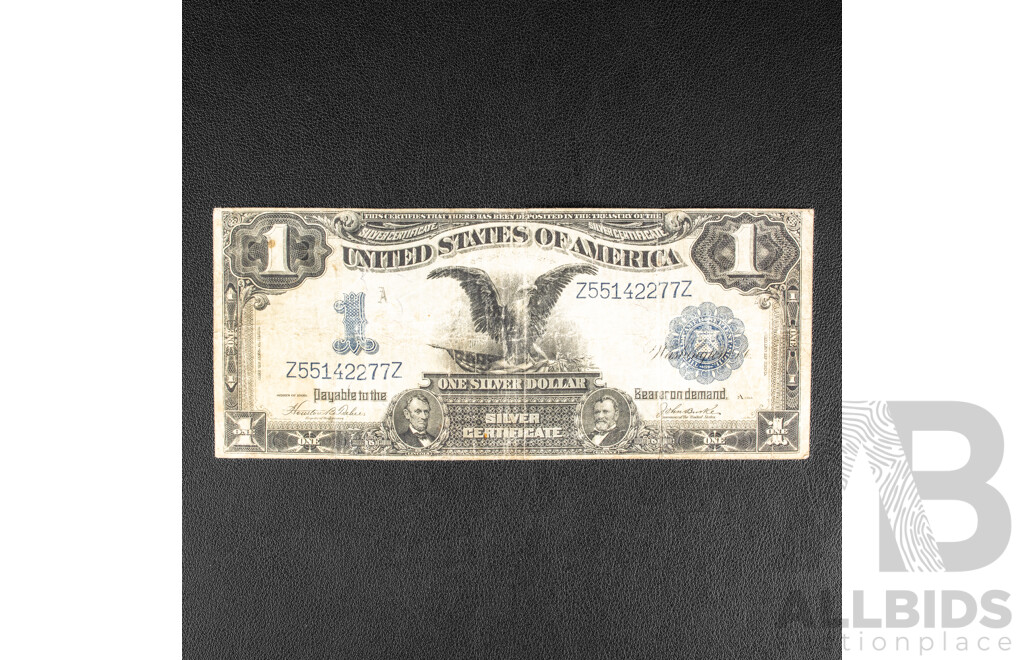USA 1899 One Dollar Silver Certificate 'Black Eagle Note'